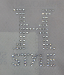 HÄM-005   Strassapplikation Swarovski H